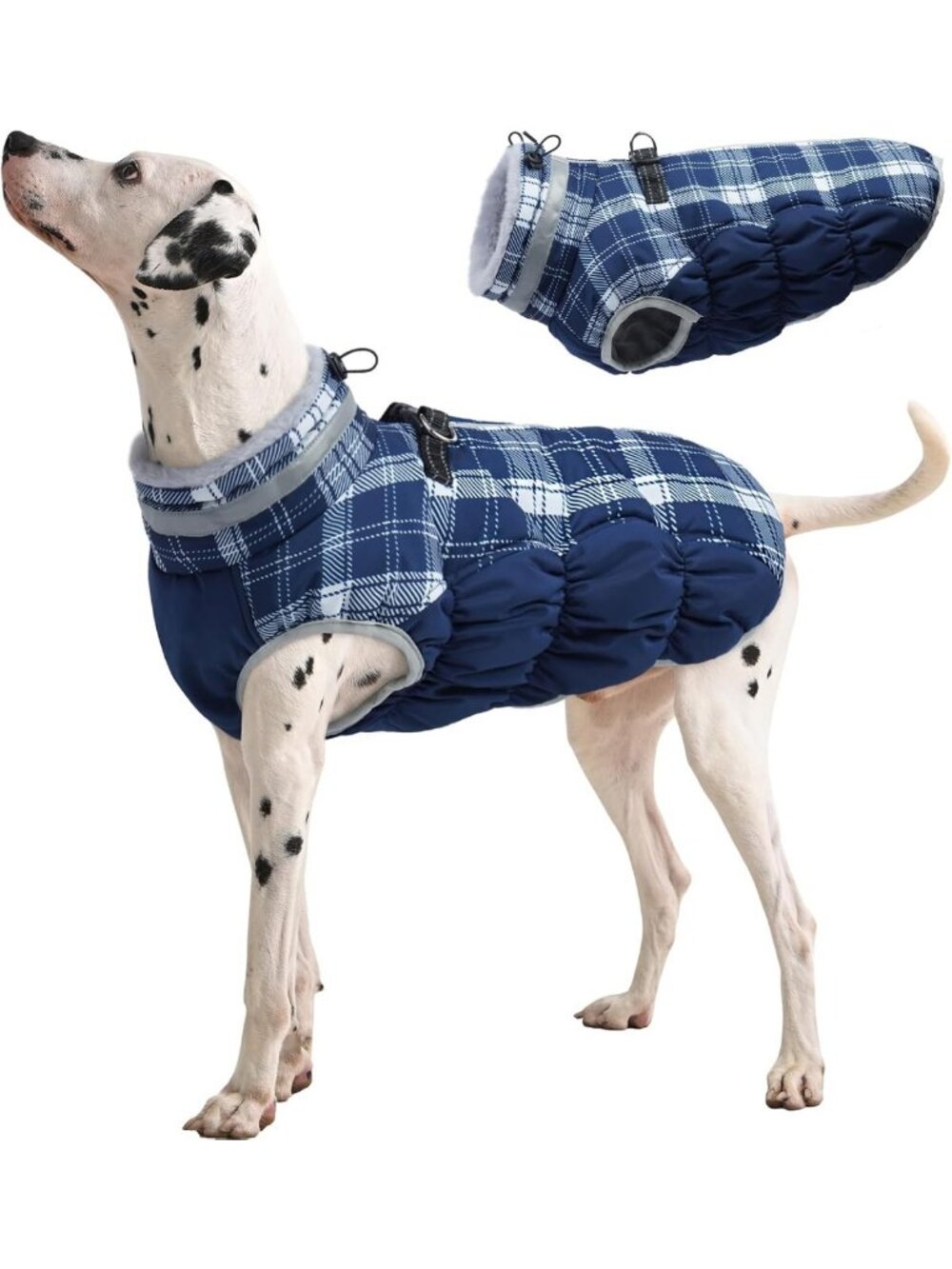 Reflective Dog Winter Coat with Harness | Warm Cold Weather Jacket for Pets